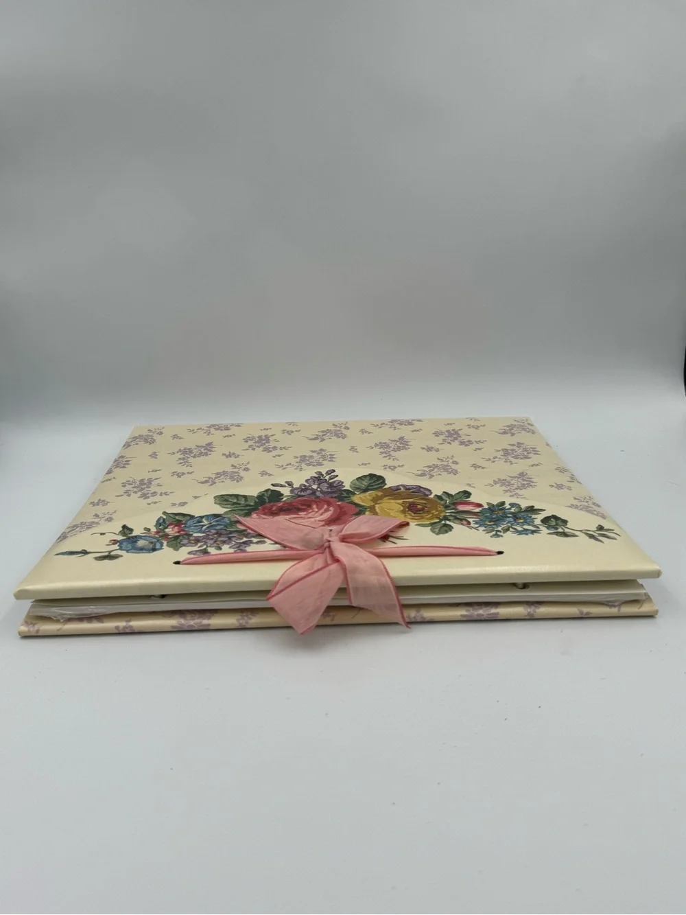 VTG Hallmark Coquette Cottagecore Floral Photo‎ Album Scrapbook Binder 12x10